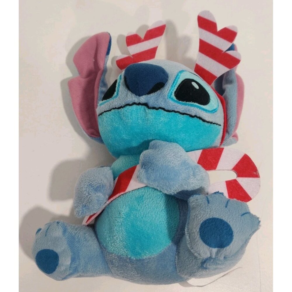 Just Play Disney Holiday Candy Cane Stitch Plush New with Tag 7.75"